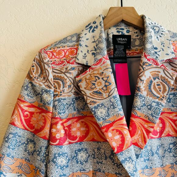 Urban Haggar | boho multicolored blazer jacket size 10 - Picture 3 of 6